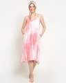 Shop Women's Pink Tie&Dye Nightdress-Front