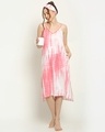 Shop Women's Pink Tie&Dye Nightdress-Full
