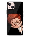 Shop Smart Boy Cartoon Premium Glass Case for Apple Iphone 13 Mini (Shock Proof, Scratch Resistant)-Front