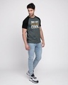 Shop Smart Is The New Cool Half Sleeve Raglan T-Shirt Nimbus Grey-Black-Design