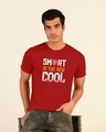 Shop Smart Is The New Cool Half Sleeve T-Shirt Bold Red-Front