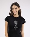 Shop Smile Flower Half Sleeve T-Shirt-Front