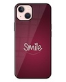 Shop Smile Heart Premium Glass Case for Apple Iphone 13 Mini (Shock Proof, Scratch Resistant)-Front