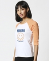 Shop Smile Nirvana 3/4th Sleeve Raglan T-Shirt-Design