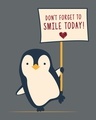 Shop Smile Today - Penguin Boyfriend T-Shirt Nimbus Grey-Full