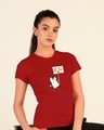 Shop Smile Today - Penguin Half Sleeve T-Shirt Bold Red-Front