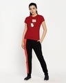 Shop Smile Today - Penguin Half Sleeve T-Shirt Bold Red-Full
