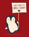 Shop Smile Today - Penguin Half Sleeve T-Shirt Bold Red