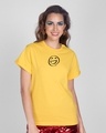 Shop Smiley Emoji Boyfriend T-Shirt-Front