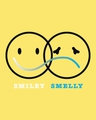 Shop Smiley Smelly 3/4th Sleeve Slim Fit T-Shirt