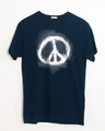 Shop Smoke Peace Half Sleeve T-Shirt-Front