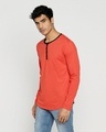 Shop Smoke Red Full Sleeve Henley T-Shirt-Design