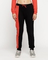 Shop Smoke Red High Waist Color Block Joggers-Full