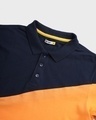 Shop Men's Smoked Paprika Cut N Sew Color Block Polo T-shirt