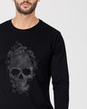 Shop Smokey Skull Full Sleeve T-Shirt-Front