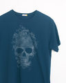 Shop Smokey Skull Half Sleeve T-Shirt-Front