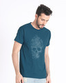 Shop Smokey Skull Half Sleeve T-Shirt-Design