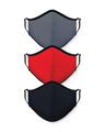 Shop Grey Red Black Bundle Combo Mask-Front