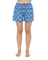 Shop Women's Blue Printed Regular Fit Boxer-Front