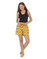 Shop Women's Yellow Printed Regular Fit Boxer-Design
