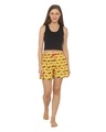 Shop Women's Yellow Printed Regular Fit Boxer-Full