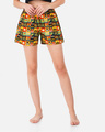 Shop Women's Orange & Black Printed Regular Fit Boxer
