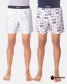 Shop Pack of 2 Men's Multicolor Cannes holiday Boxers-Front