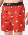 Shop Men's X'mas Reindeer Boxer Red-Design