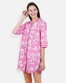 Shop Women's Sleepshirt Pink Flower-Design