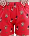 Shop Women's X'mas Reindeer Boxer Red