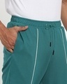 Shop Snazzy Green Color Block Joggers