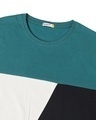 Shop Snazzy Green Color Block T-shirt For Men's