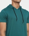 Shop Snazzy Green Hoodie T-shirt For Men's