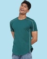 Shop Snazzy Green Pipping Apple Cut T-shirt For Men's-Front