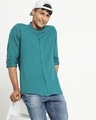 Shop Snazzy Green Pique Shirt-Front