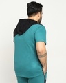 Shop Snazzy Green Plus Size Color Bock Hoodie T-Shirt-Design