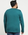 Shop Snazzy Green Plus Size Full Sleeve T-shirt For Men's-Design