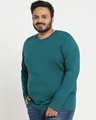 Shop Snazzy Green Plus Size Full Sleeve T-shirt For Men's