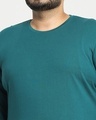 Shop Snazzy Green Plus Size Full Sleeve T-shirt For Men's