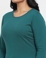 Shop Snazzy Green Plus Size Full Sleeve T-shirt For Women's
