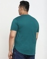 Shop Snazzy Green Plus Size Piping Apple Cut T-shirt For Men's-Design