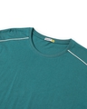 Shop Snazzy Green Plus Size Piping Apple Cut T-shirt For Men's