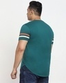Shop Snazzy Green Plus Size Sleeve Panel T-shirt For Men's-Design