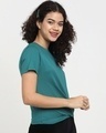 Shop Women's Snazzy Green Wrap Round Relaxed Fit T-shirt-Design