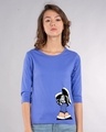 Shop Sneaker Girl Round Neck 3/4th Sleeve T-Shirt-Front