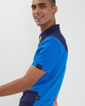 Shop Azure Cut & Sew Knitted Zipper Polo T Shirt-Full