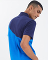 Shop Azure Cut & Sew Knitted Zipper Polo T Shirt