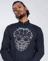Shop Black Geometric Skull Print Shirt-Full