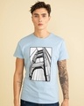 Shop Bridge Sky Blue Graphic T Shirt-Front