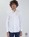 Shop Caspian Tiger White Satin Shirt-Front